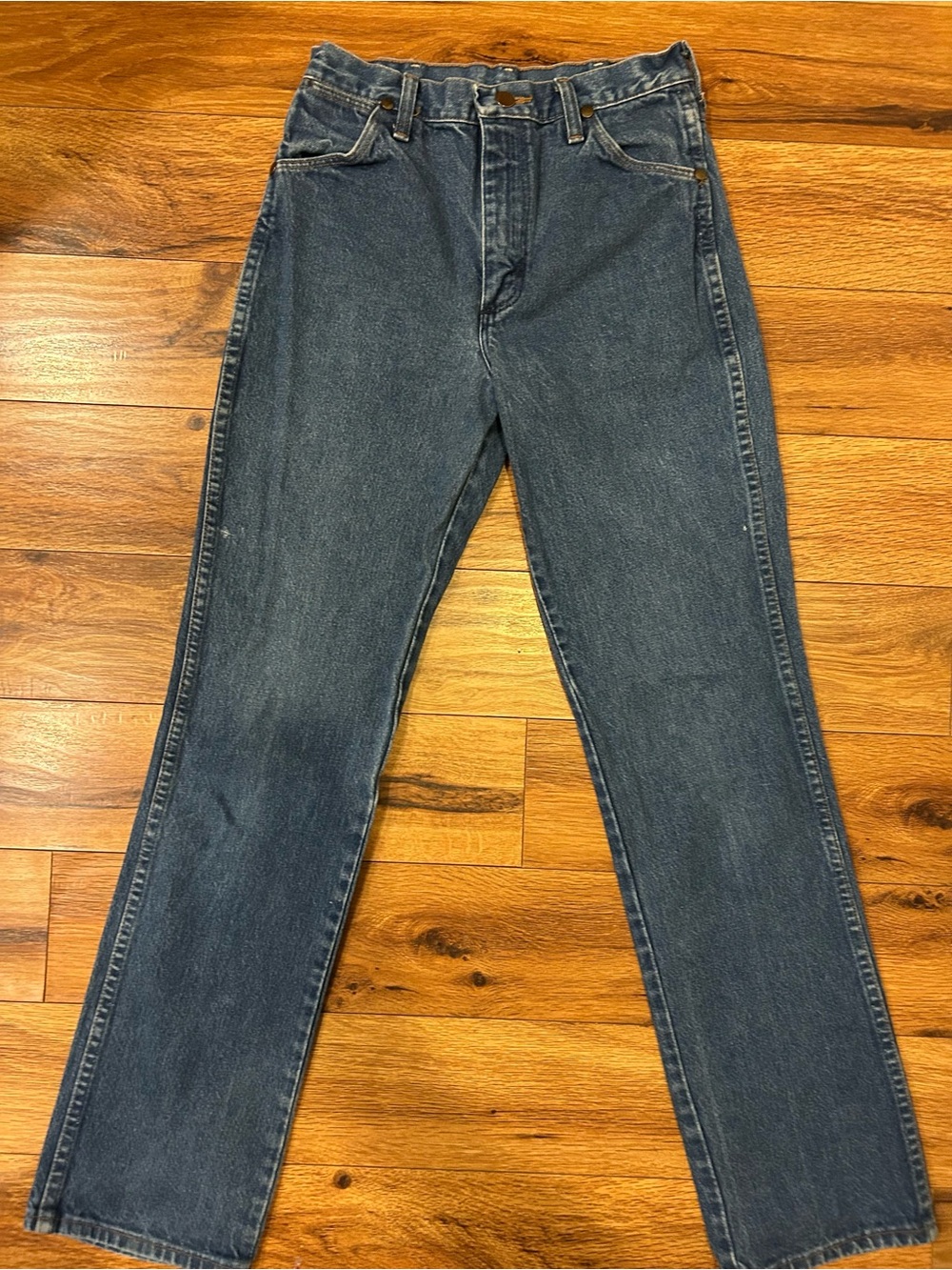 Vintage Wrangler Women's High Waist Distressed Straight Leg Jeans